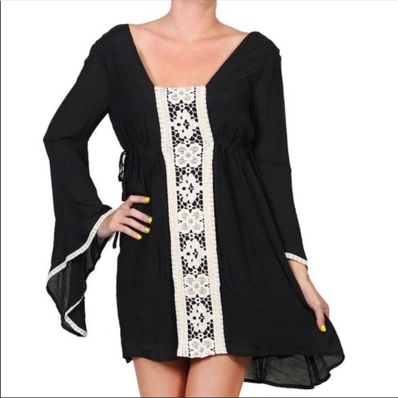 Shyanne Dresses & Skirts - Shyanne Boho Crochet Bell Sleeve Dress Boot Barn